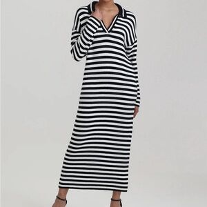 525 America: RAYA: STRIPE POLO DRESS
